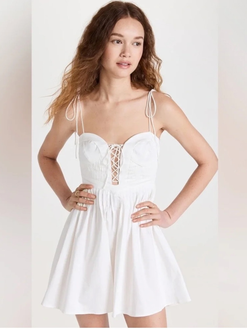 $180 For Love & Lemons Sierra Lace Front Bustier Dress Graduation Size XS